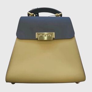 ZAC POSEN ~ Elegant/Functional Two-Tone Mini Handbag/Crossbody/Backpack